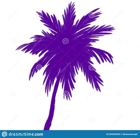 Coconut Palm Tree Silhouette Tropical Sunset Paradise Doodle