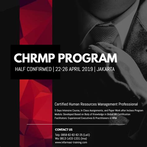 Certified Human Resources Management Professional Chrmp Pasti Jalan