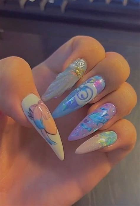 Kokomi Inspo Nails Genshin Impact