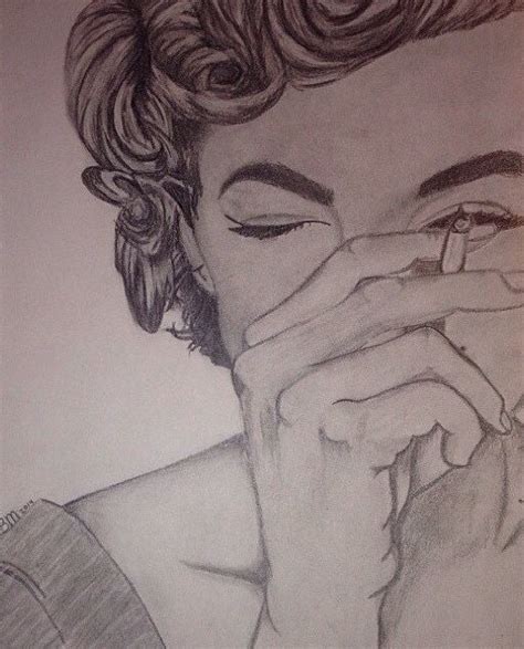 Marilyn Monroe Smoking Drawing Marilyn Monroe By Bethanymillersart