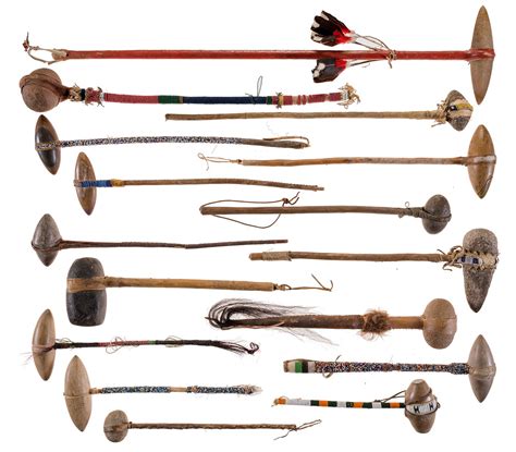 Assortment Of Native American Stone War Clubs Rock Island Auction
