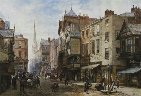England Scenery 19th Century Art Street Painting Street Scenes