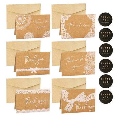 Thank You Cards With Envelopes Set Diy Blank Greeting Cards Bulk Blank