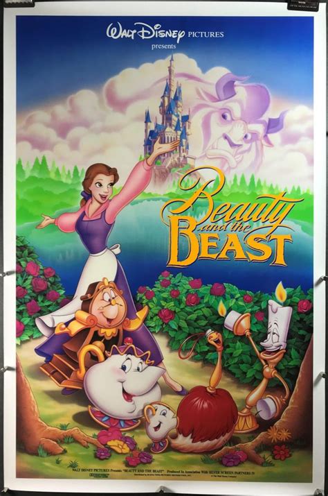 Beauty And The Beast Original Vintage Walt Disney Movie Poster