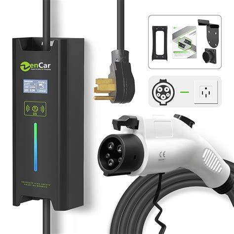 Buy Zencar Level 2 Ev Charger 40 Amp Portable Evse Mini Wallbox Home Ev Charging Station With Ev