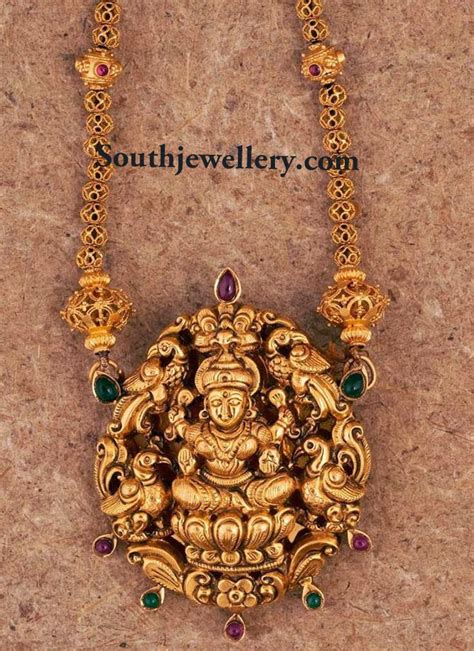 antique lakshmi pendant indian jewellery designs