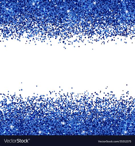 Blue Glitter Scattered On White Background Vector Image