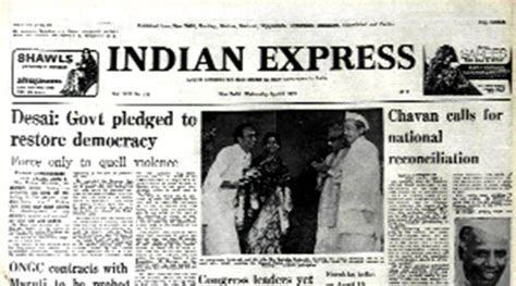 April 6 1977 Forty Years Ago Freedom From Fear The Indian Express