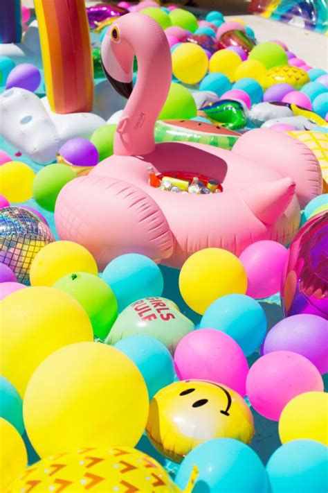 How To Throw An Epic Pool Birthday Party Pool Birthday Party Pool Party Decorations Rainbow