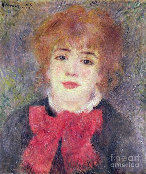 Portrait Of Jeanne Samary Painting By Pierre Auguste Renoir Fine Art