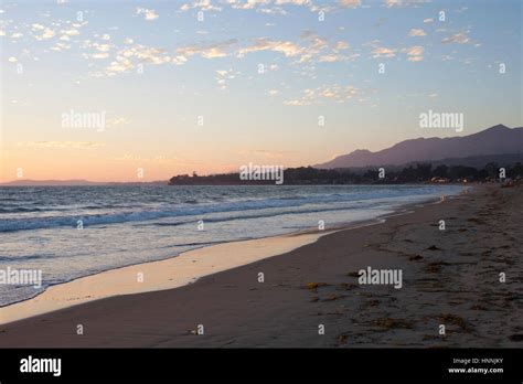 Santa Claus Beach Southern California At Sunset Stock Photo Alamy