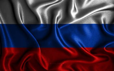 Download Wallpapers Russian Flag 4k Silk Wavy Flags European