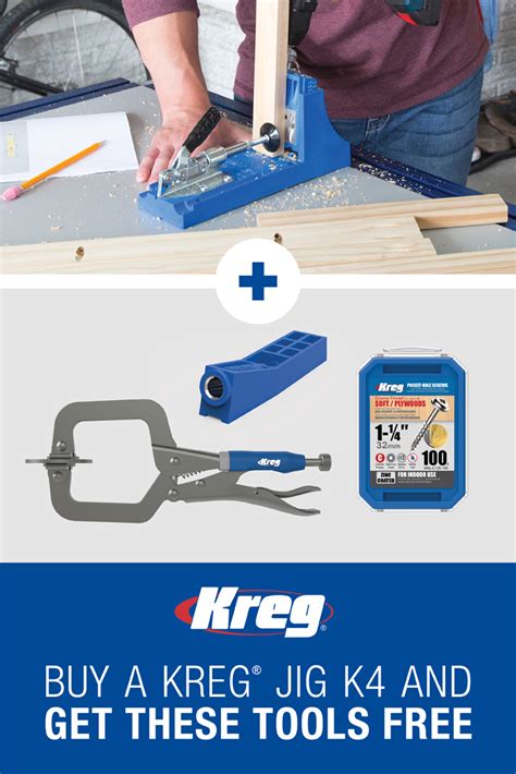 Kreg Pocket Hole System With 2 In Face Clamp 100 Screws And Mini Jig