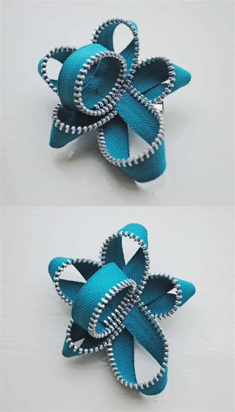 3 Swirly Zipper Hairclip By Habercraftey Zipper Crafts Zipper