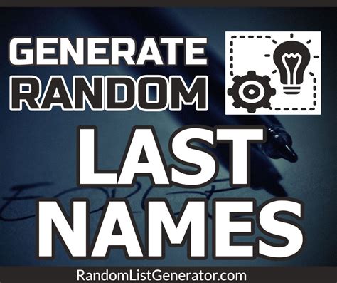 Random Last Name Generator Random Last Names Last Name Generator