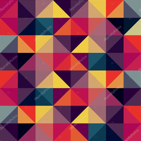 Colorful Seamless Pattern With Triangles — Stock Vector © Erdem 21383069