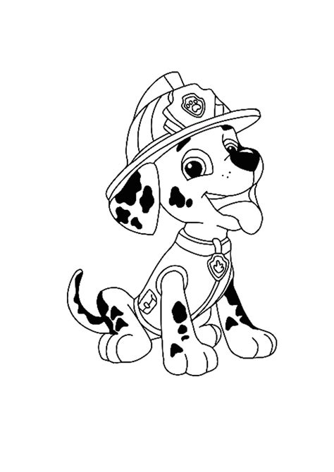 Paw Patrol Marshall Coloring Pages Coloring Home