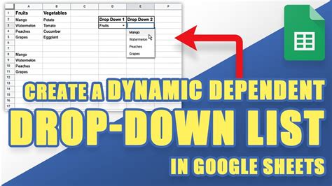 TUTORIAL How To Create A DYNAMIC DEPENDENT Drop Down List In Google