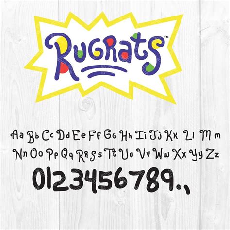 Rugrats Font Duo Badge Graphic Design Fonts Retro Sty