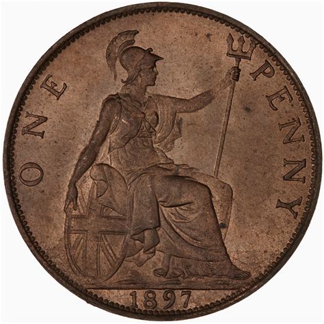 Penny 1897 Coin From United Kingdom Online Coin Club