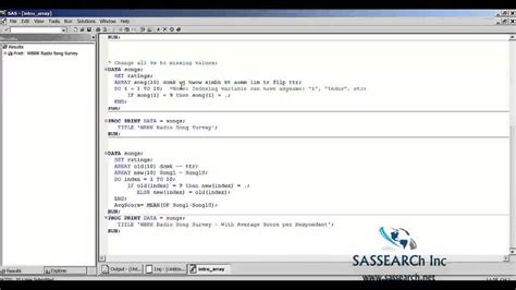 Sas Base Programming Lesson 1 Intro To Arrays In Sas Youtube