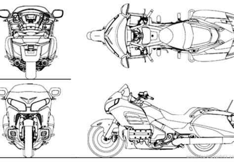 Honda Goldwing F6b Motorcycle 2014 Drawings Dimensions Pictures