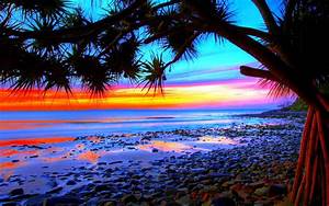 Tropical, Landscape, Colorful, Beach, Sunset, Desktop