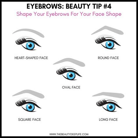 How To Shape Eyebrows For Different Face Shapes Tip 4 From List Of Top Beauty Tips For Shaping