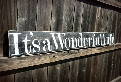 Large Its A Wonderful Life Sign Christmas Sign Wooden
