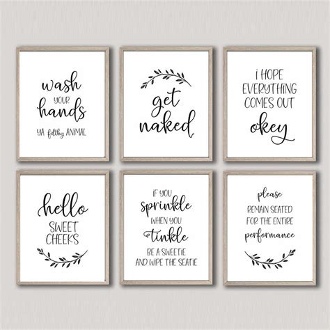 Funny Bathroom Sign Canvas Prints And Posters Get Naked Quote Bathroom