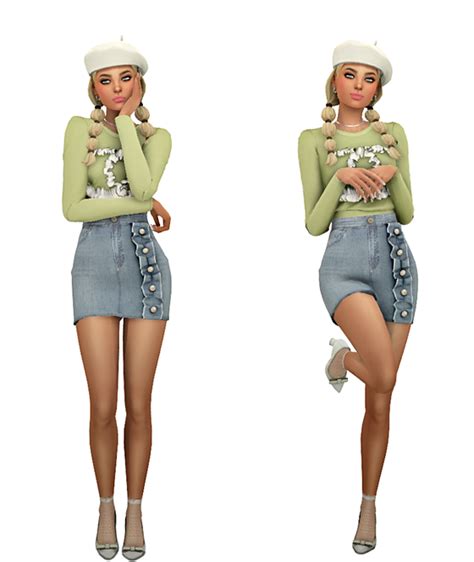 𝚃𝙷𝙴 𝚔𝙸𝙼𝚂 𝟺 Ts4 Daily Lookbook 42 Skin Hair Eyebrows