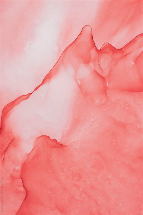 Abstract Coral Color Fluid Background By Stocksy Contributor Robert