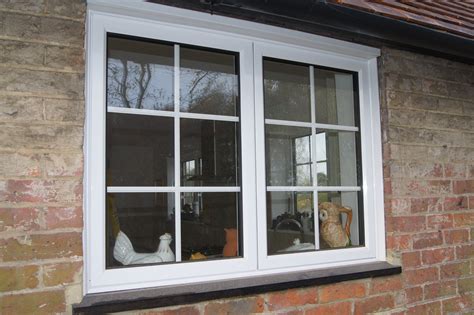 White Aluminium Window With External Georgian Bars Minimalist Window