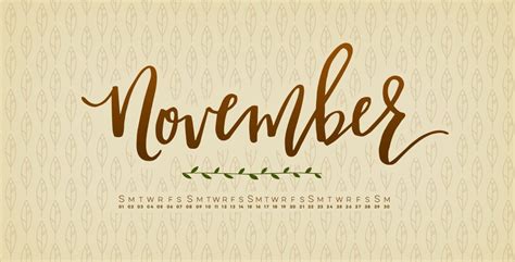 Freebie Hand Lettered November Desktop Wallpapers