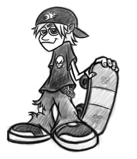 Skateboard Kid Cartoon Sketch Cartoon Sketch Of A Skater K Flickr