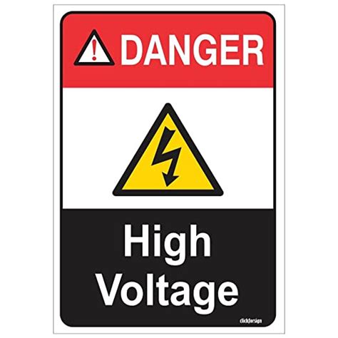 Clickforsign Danger High Voltage Sign Board Office Products