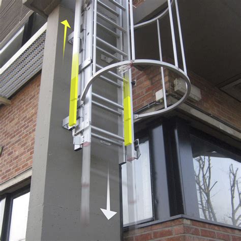 Ladder With Safety Cage Drop Down Jomy Sliding Retractable