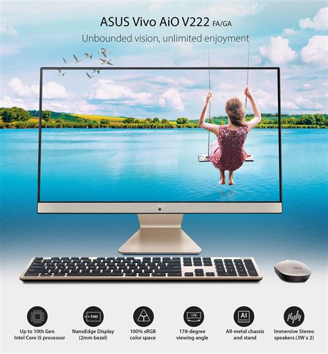 Computador All In One Asus Vivo Aio 215 V222f Core I5 Ram 8gb Hdd 1tb