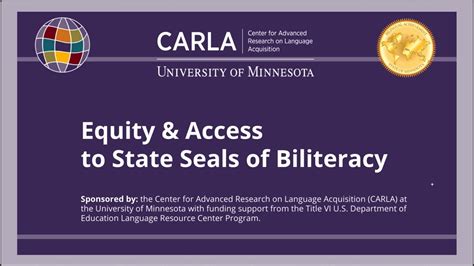 Equity And Access To State Seals Of Biliteracy Youtube
