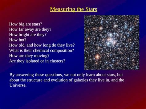 Ppt Measuring The Stars How Big Are Stars How Far Away Are They How