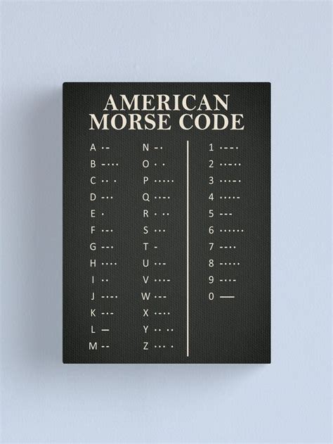 American Morse Code Canvas Print By Rogue Design Morse Code Morse