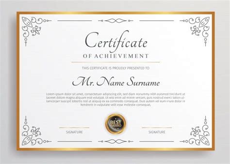 Certificate Border Certificate Of Achievement Template Certificate