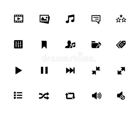 Web And Mobile Icons 7 32 Pixels Icons White Series Stock Vector