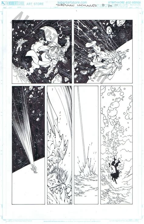 Albert Moy Original Comic Art Superman Unchained By Scott Williams