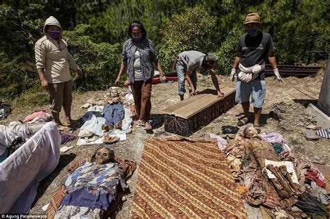 Indonesias Manene Cleaning Of The Corpses Festival Skeletons Are