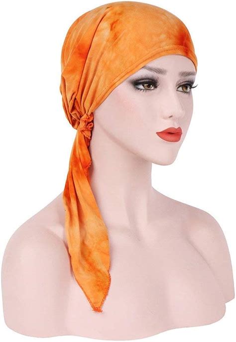 tie dye turban ladies muslim headscarf cap stretch hat classic india islamic headband women