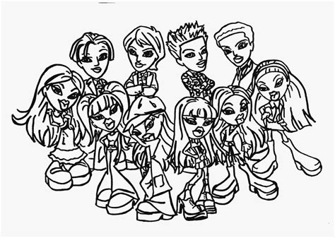 Bratz Halloween Coloring Pages Free Large Images