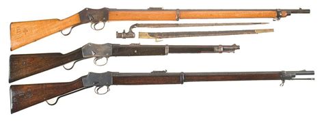 Three British Martini Long Arms A Enfield Mark I Martini Rifle B