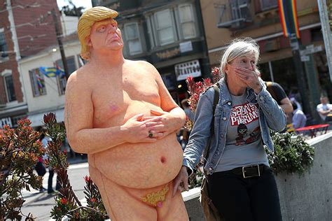 naked donald trump statues appear in various u s cities cnn