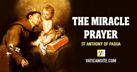 The Miracle Prayer To Saint Anthony June 13 Saint Anthony The Wonder